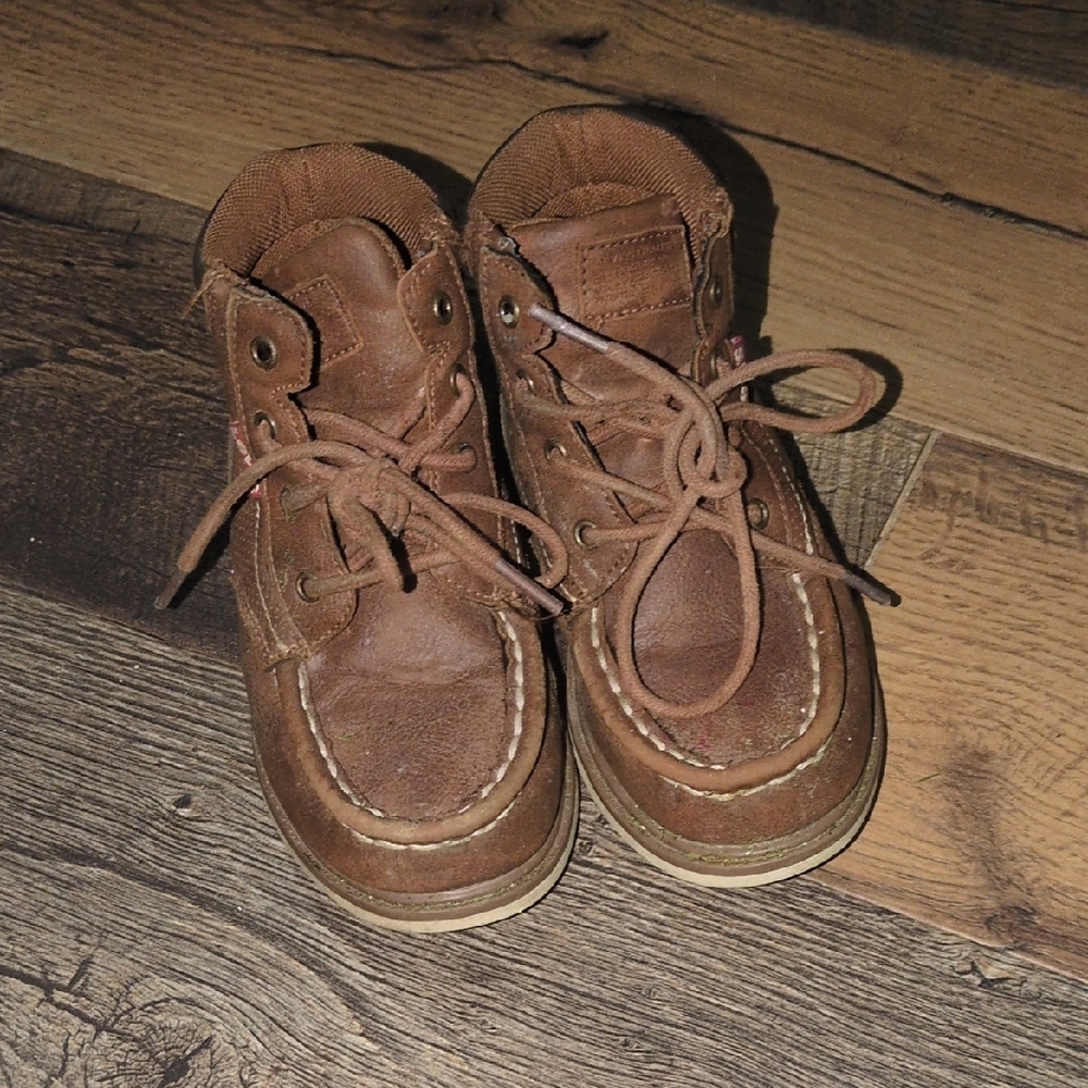 Brown Suede Moccasins with Lace-Up Design